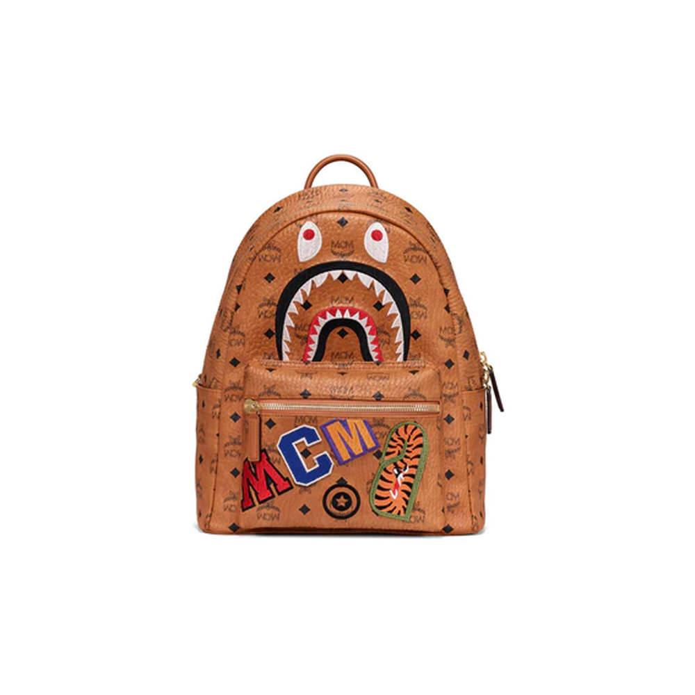 MCM X BAPE Backpack with logo, Men's Bags
