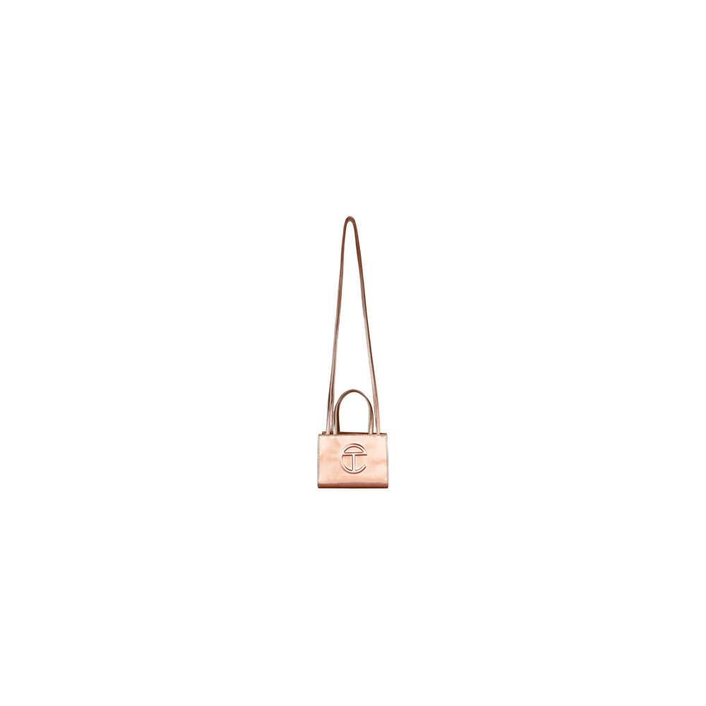Telfar Shopping Bag Small Copper in Vegan Leather with Silver-tone