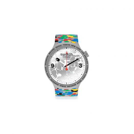Swatch x Bape Grey Camo - 47mm in Plastic