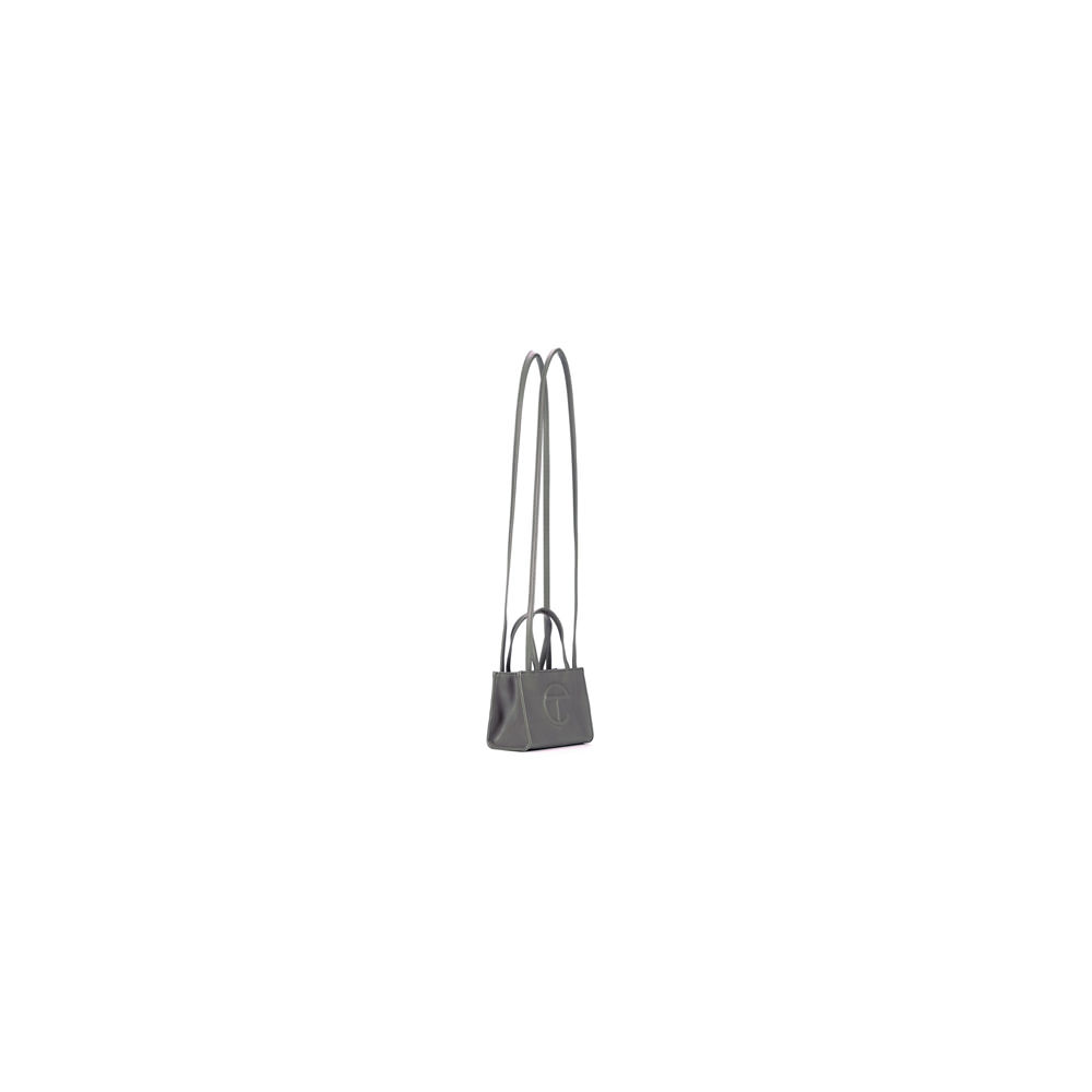 Telfar Shopping Bag Small Black in Vegan Leather with Silver-tone - US