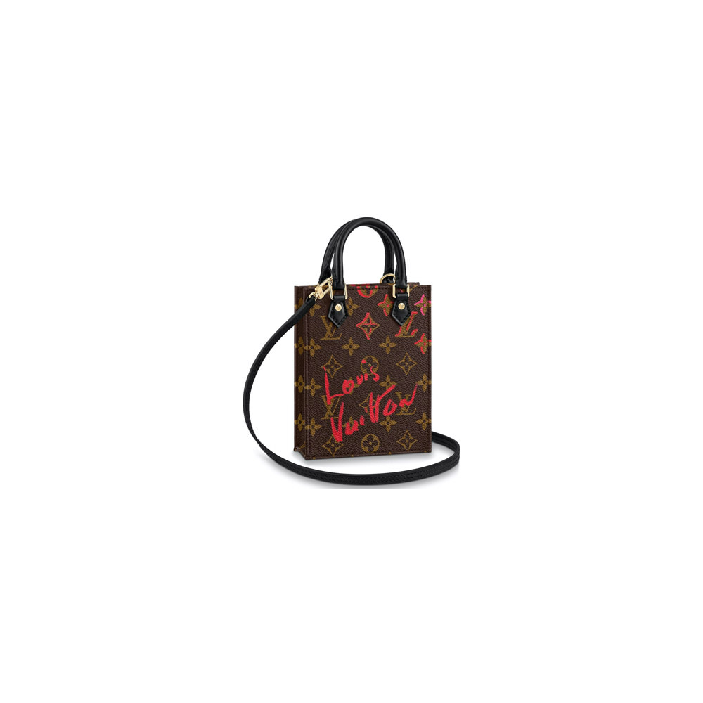 Louis Vuitton Limited Edition Petite Sac Plat Monogram Brown in Coated  Canvas with Gold-toneLouis Vuitton Limited Edition Petite Sac Plat Monogram  Brown in Coated Canvas with Gold-tone - OFour