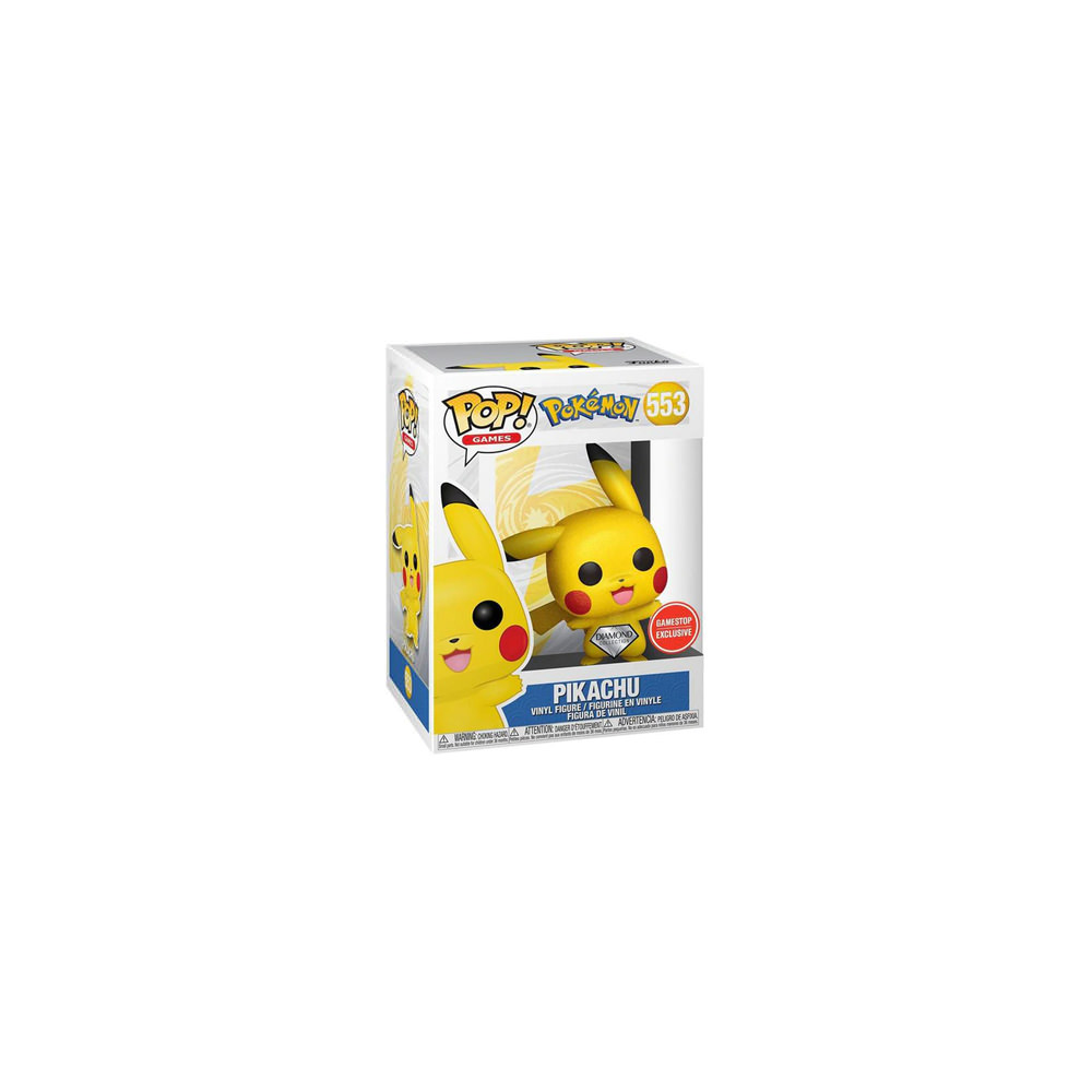 Funko Pop! Games Pokemon Pikachu Waving Diamond Collection GameStop Exclusive Figure #553