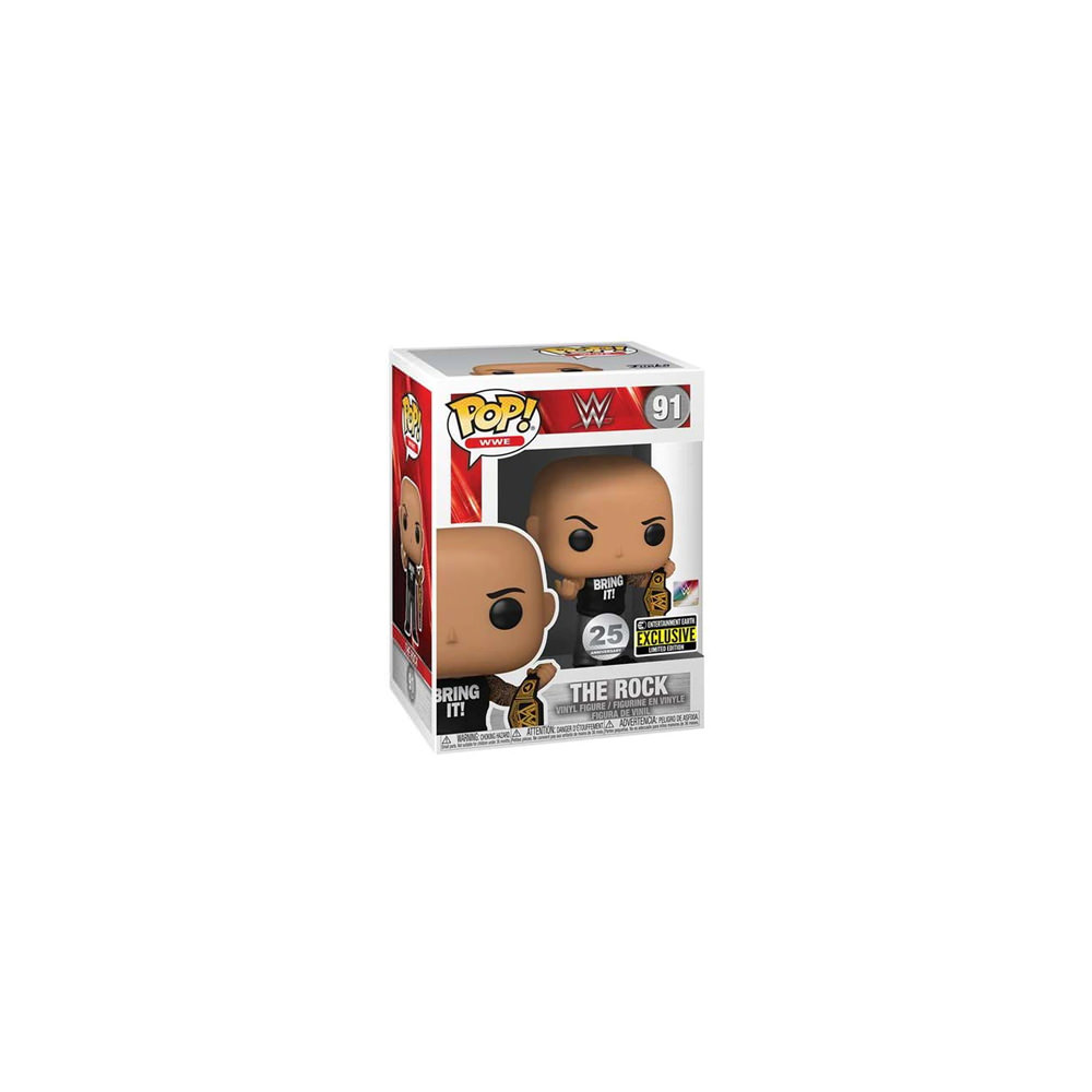 Funko Pop! WWE The Rock with Championship Belt Entertainment Earth Exclusive Figure #917