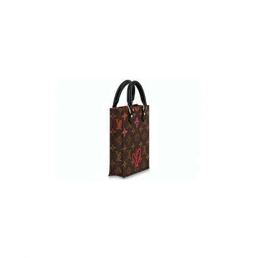 Louis Vuitton Limited Edition Petite Sac Plat Monogram Brown in Coated Canvas with Gold-tone