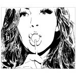 GIRL WITH THE LOLLIPOP **Hand Finished** Choose your colour of lollipop