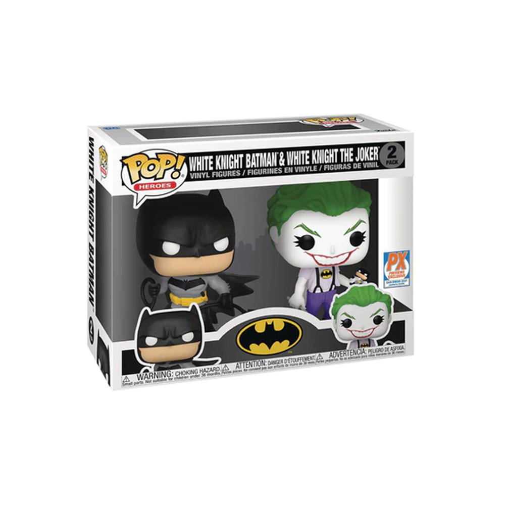 Funko Pop! Heroes White Knight Batman & White Knight The Joker PX 2021 SDCC Exclusive 2-Pack