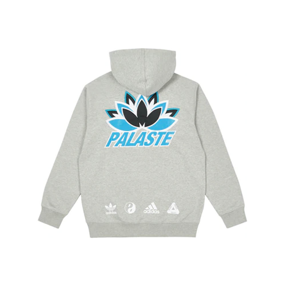 palace x adidas hoodie grey