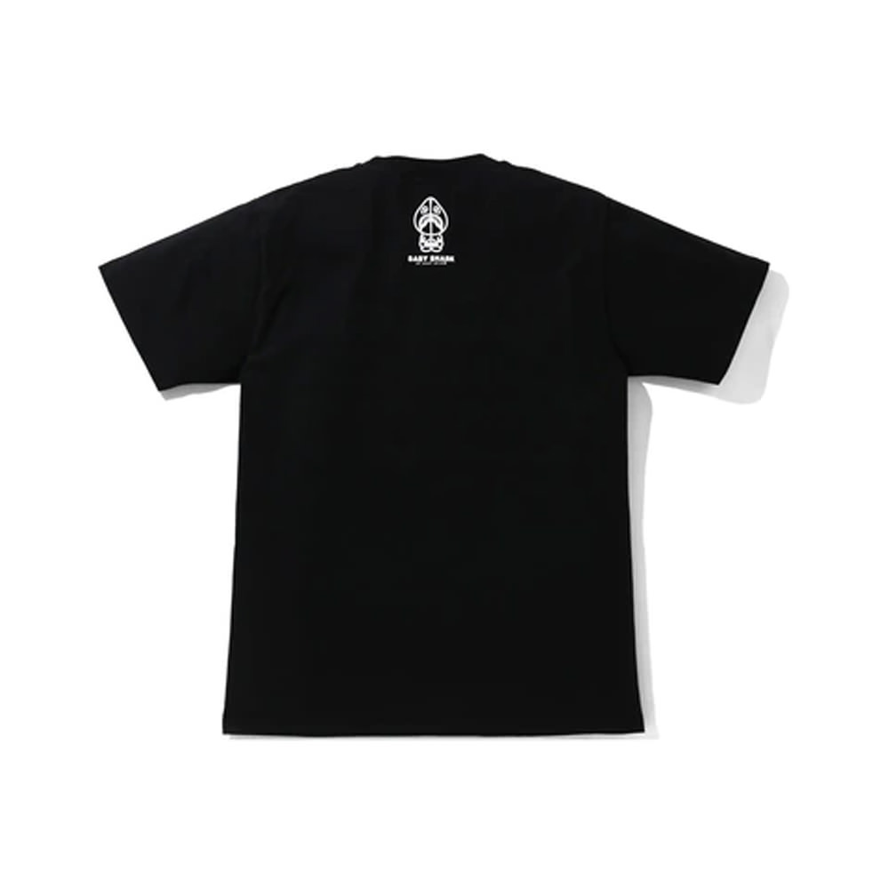 Bape Baby Milo Shark College Tee Black/navyBape Baby Milo Shark