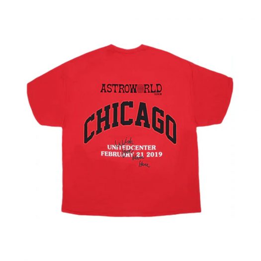 Travis Scott Astroworld Chicago Exclusive T-shirt Red