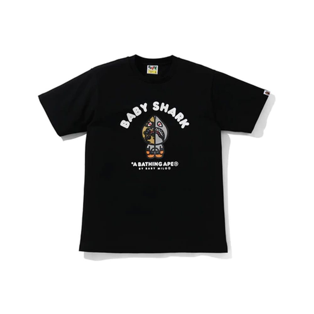 BAPE Baby Milo Shark College Tee Black/GrayBAPE Baby Milo Shark