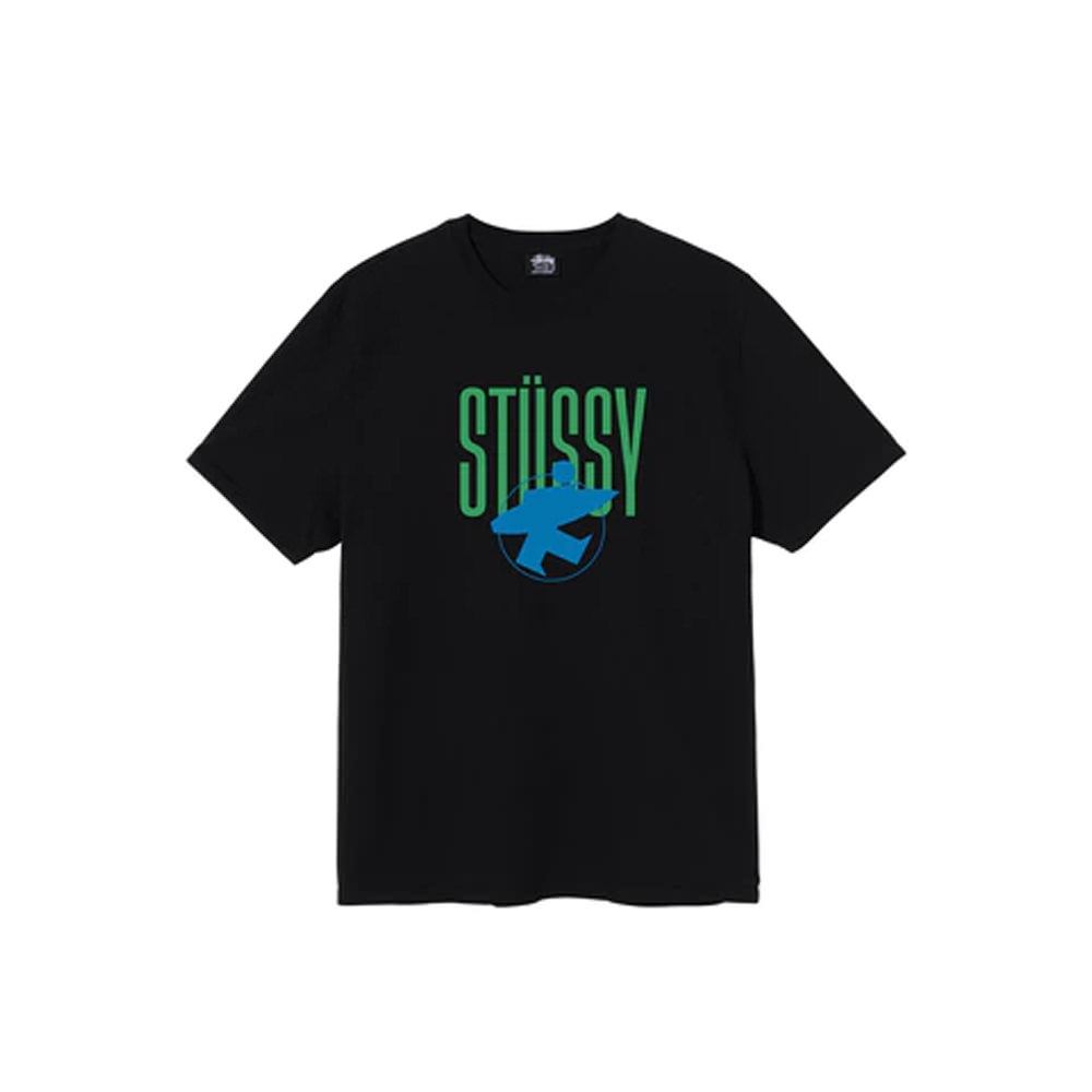 Stussy Surfman Pigment Dyed T-shirt Black