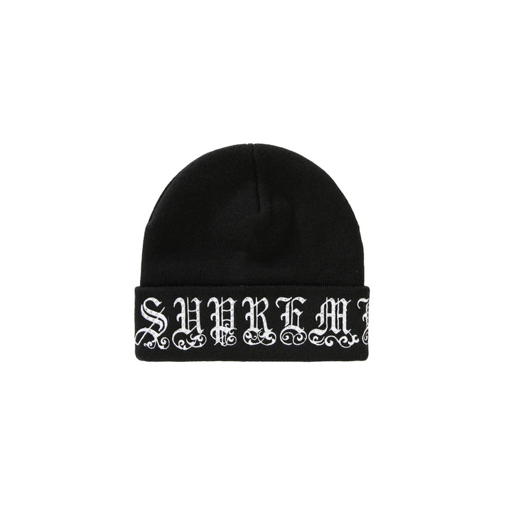 Supreme Old English Rhinestone Beanie BlackSupreme Old English