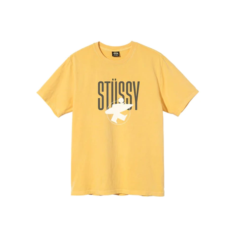 Stussy Surfman Pigment Dyed T-shirt YellowStussy Surfman Pigment