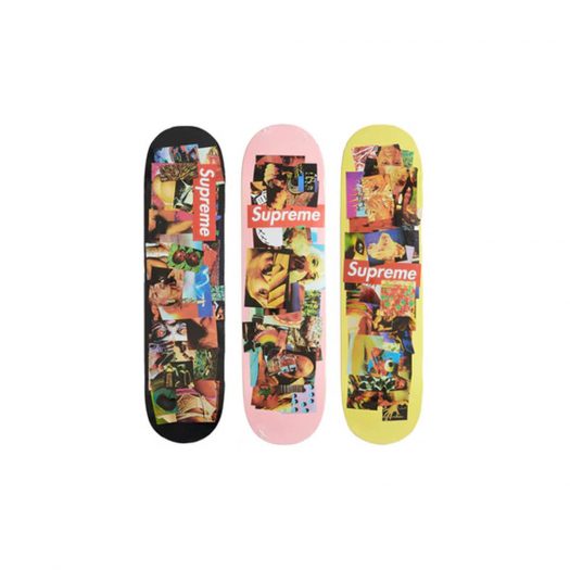 Supreme Stack Skateboard Deck Set Pink/Black/Yellow