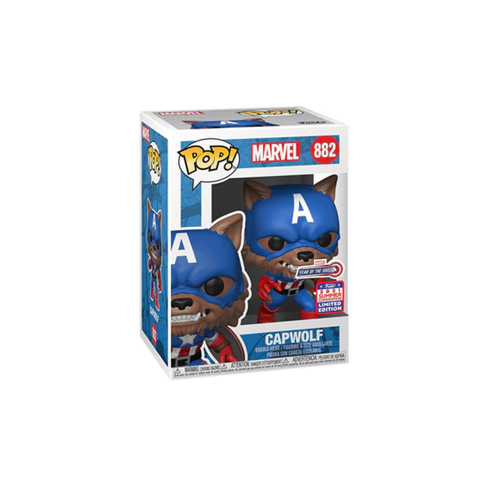 Funko Pop! Marvel Capwolf 2021 Marvel Year Of The Shield Summer Convention Exclusive Figure #882