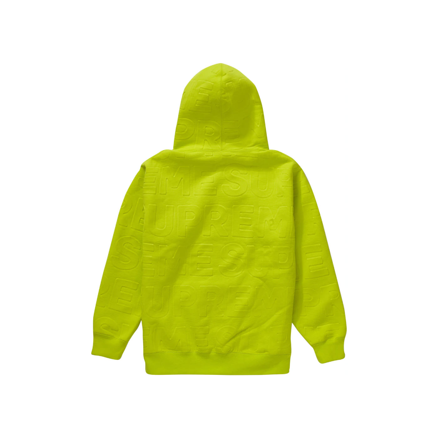 Supreme Embossed Logos Hooded Sweatshirt Acid GreenSupreme