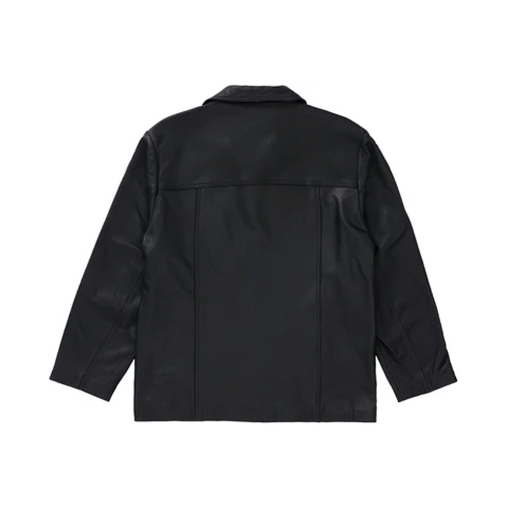 ジャケット・アウター supreme 21ss Braided Leather Overcoat Supreme Braided Leather Overcoat Black Men's - SS21 - US