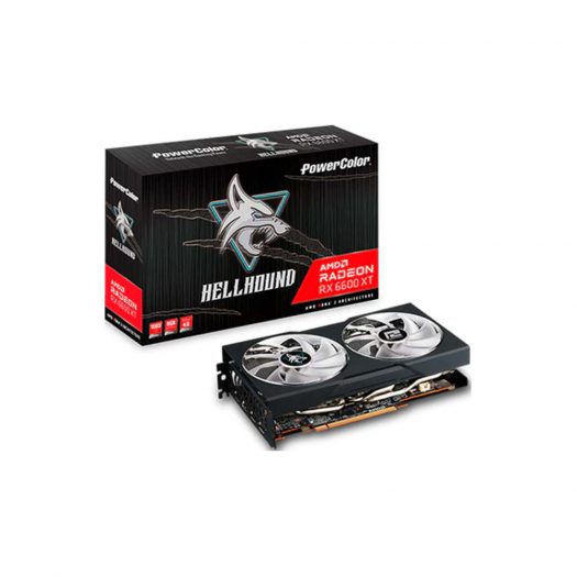 AMD PowerColor Hellhound Radeon RX 6600 XT 8G OC Graphics Card (AXRX 6600XT 8GBD6-3DHL/OC)