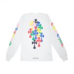 Chrome Hearts Multi Color Cross Cemetery L/S T-shirt White