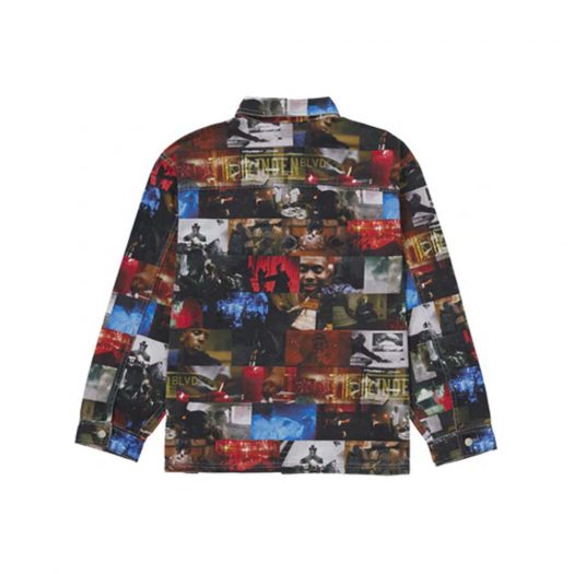 Supreme Nas and DMX Collage Denim Chore Coat Multicolor