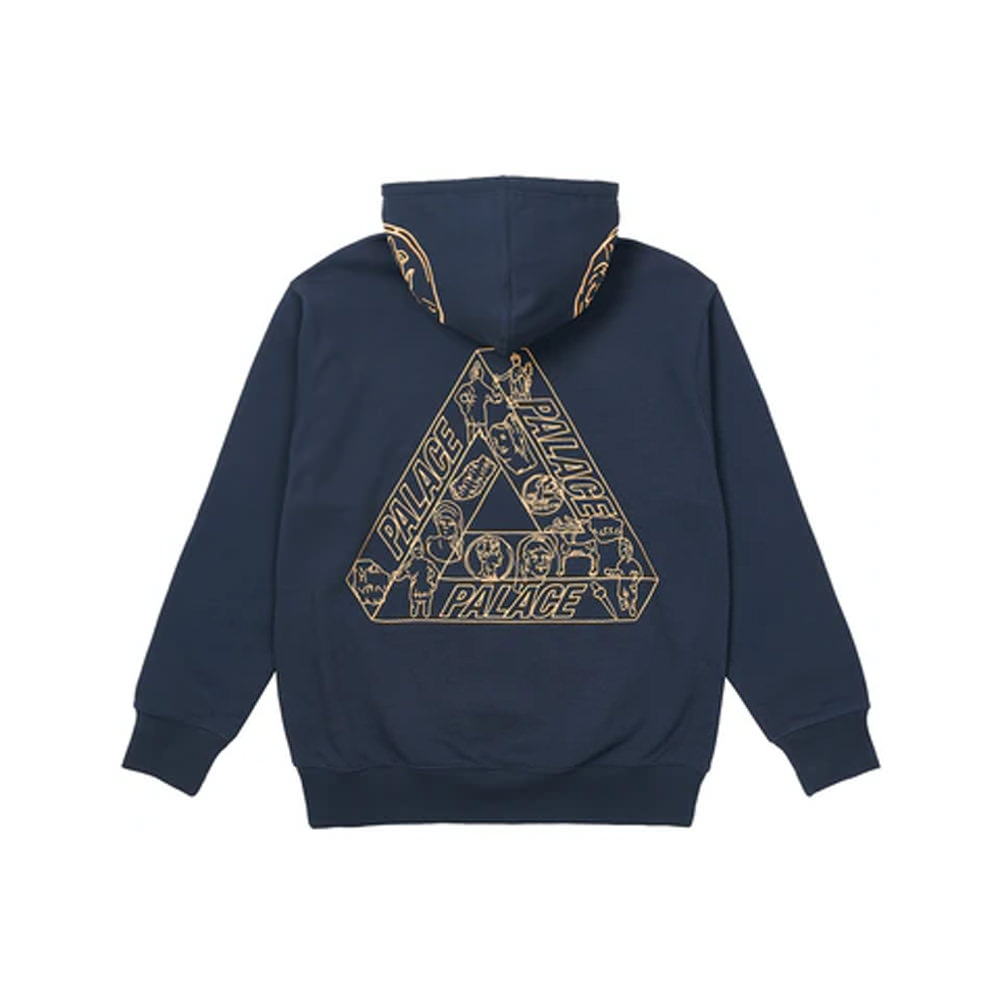 Palace outlet navy hoodie