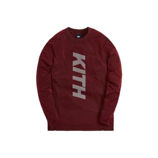 Kith Panelled Wrinkle Nylon LS Pullover Red Dahlia