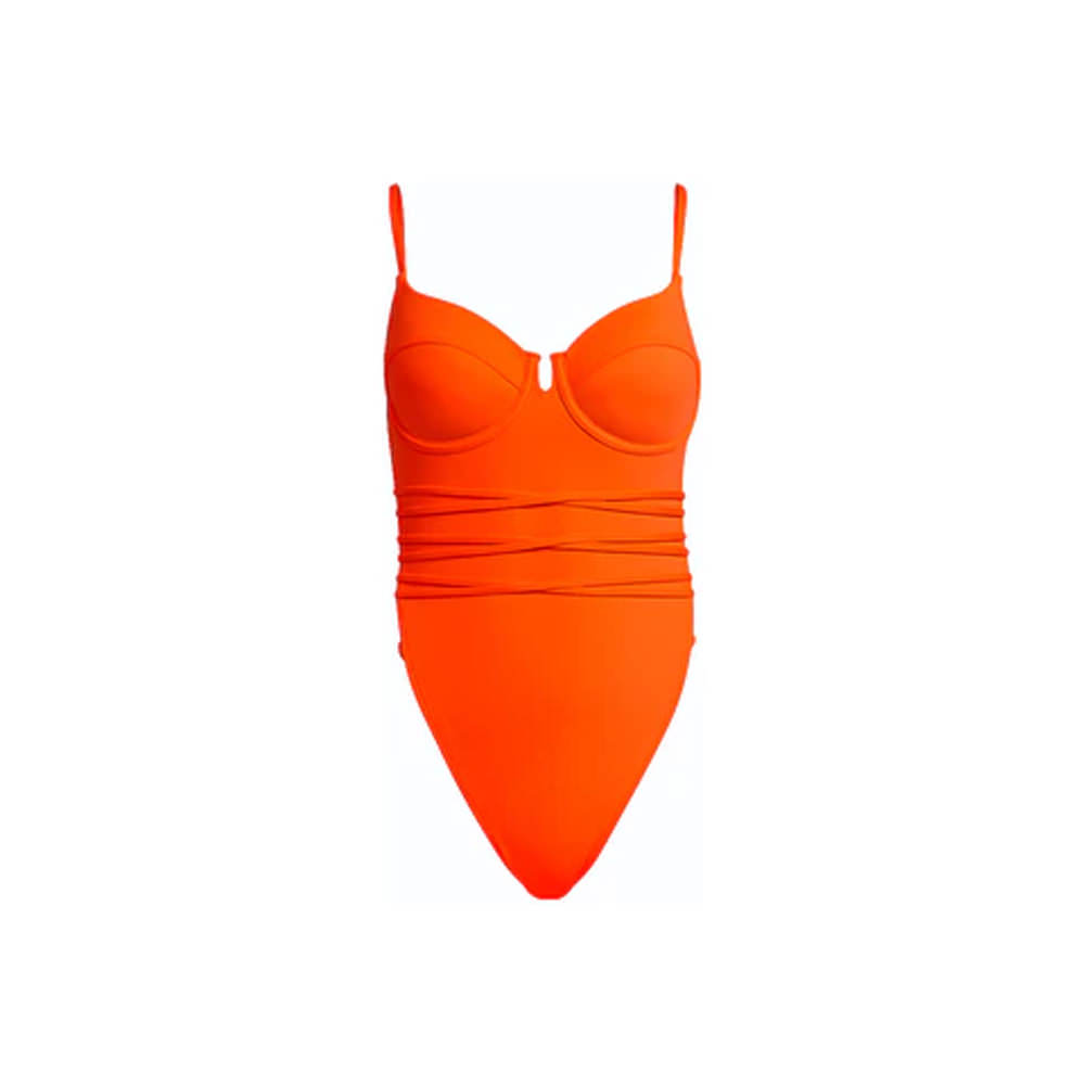 adidas Ivy Park Spaghetti Strap One Piece Swimsuit Solar Orangeadidas ...