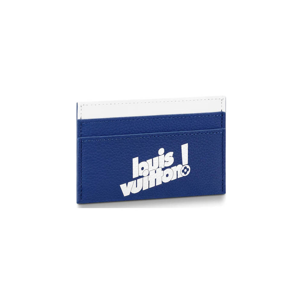Louis Vuitton Porte Carte Double Card Holder Monogram Blue in