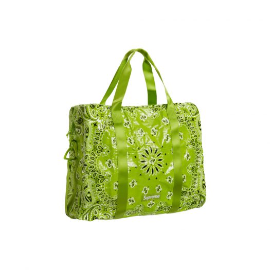 Supreme Bandana Tarp Large Duffle Bag Bright Green