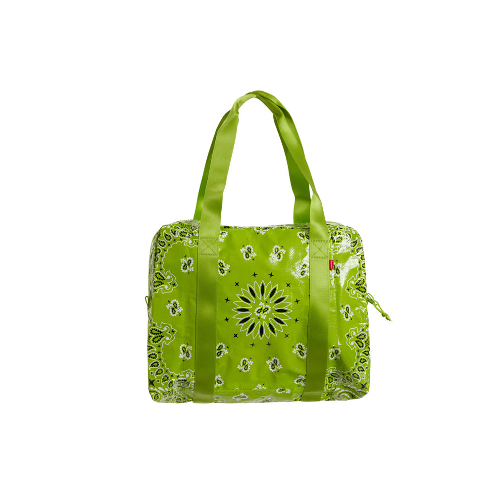 Supreme Bandana Tarp Small Duffle Bag Bright GreenSupreme Bandana 