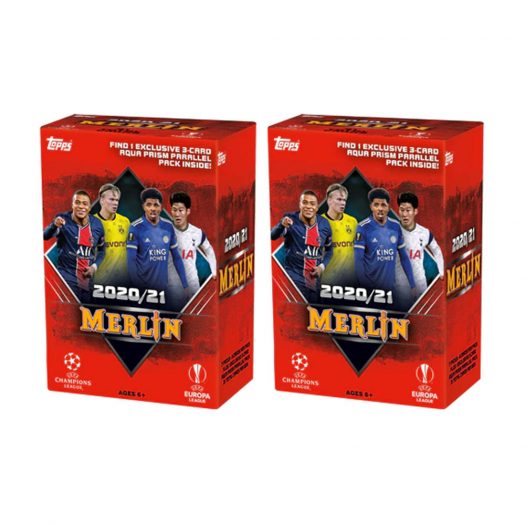2020-21 Topps Merlin Collection Chrome UEFA Champions League Soccer Blaster Box 2x Lot