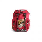 Gucci Backpack L’Aveugle Par Amour Embroidered Techno Canvas Red