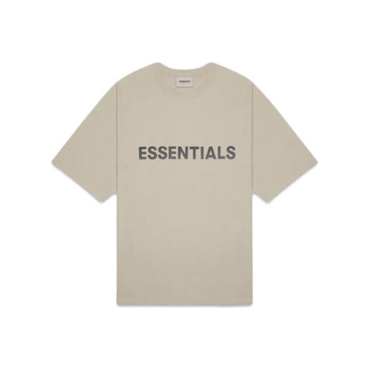 Fear of God Essentials Boxy T-Shirt Applique Logo Olive/Khaki