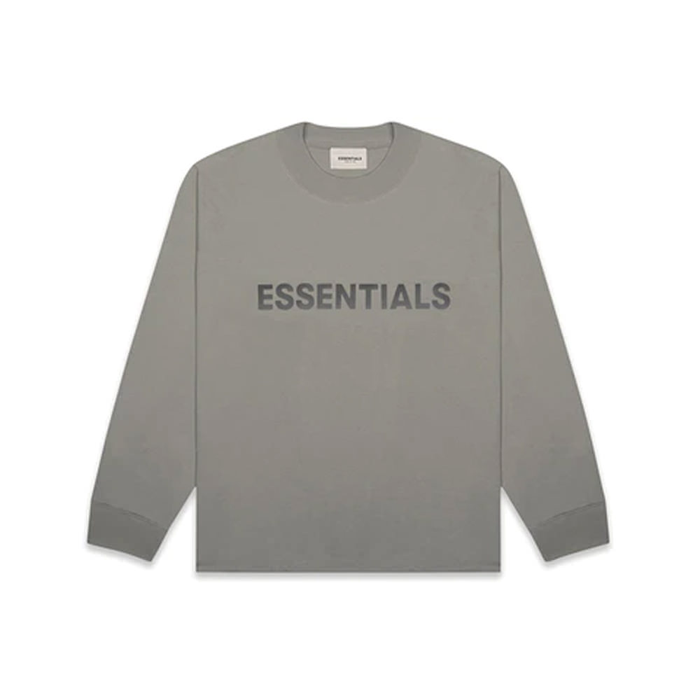 Fear of God Essentials Boxy Long Sleeve T-Shirt Applique Logo Cement