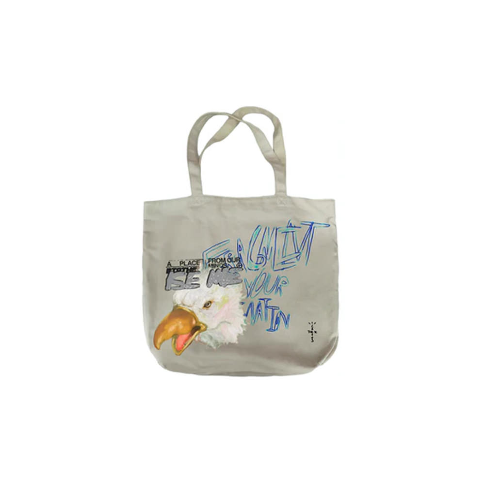 Travis Scott Cactus Jack For Fragment Flames Tote CreamTravis Scott ...