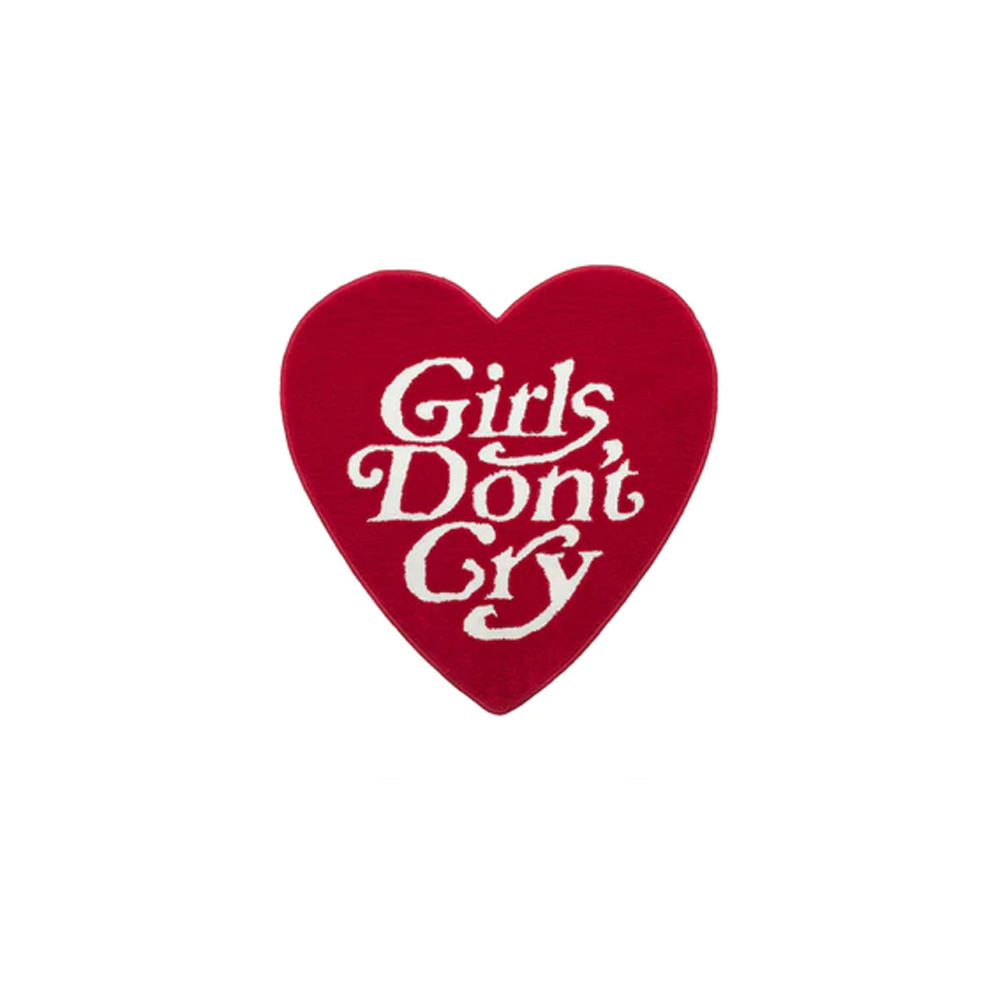 Girls Don’t Cry Heart Shape Rug Red
