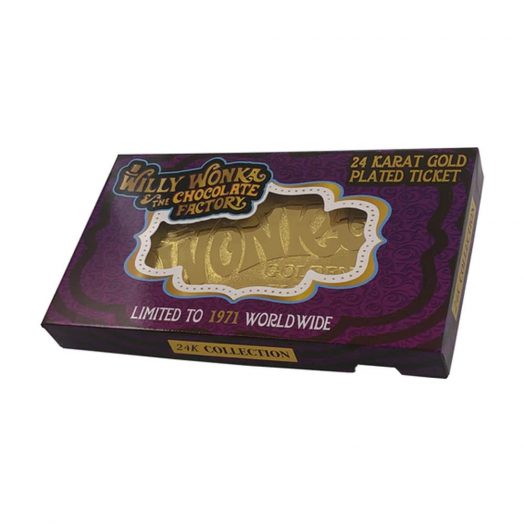 Zavvi Exclusive Willy Wonka 24K Gold Plated Winning Ticket Limited Edition Replica