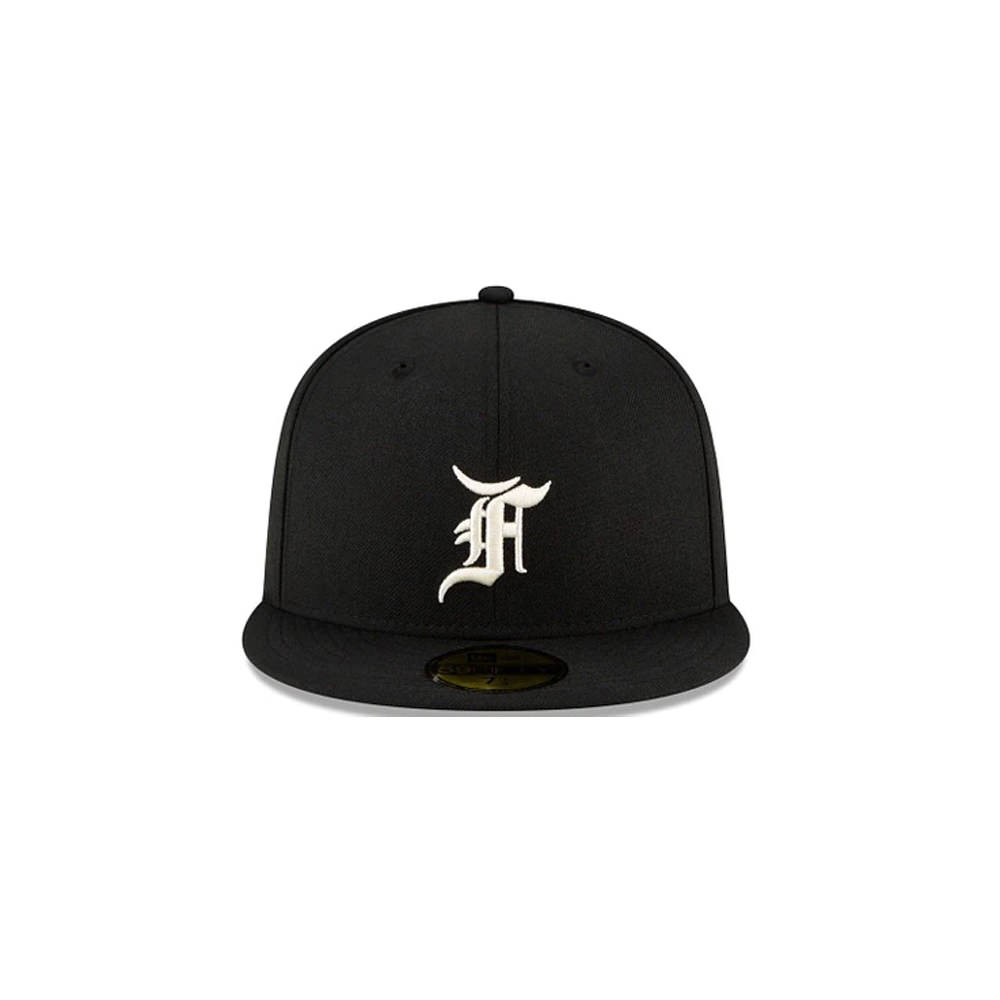 fear of god essentials new era fitted cap black