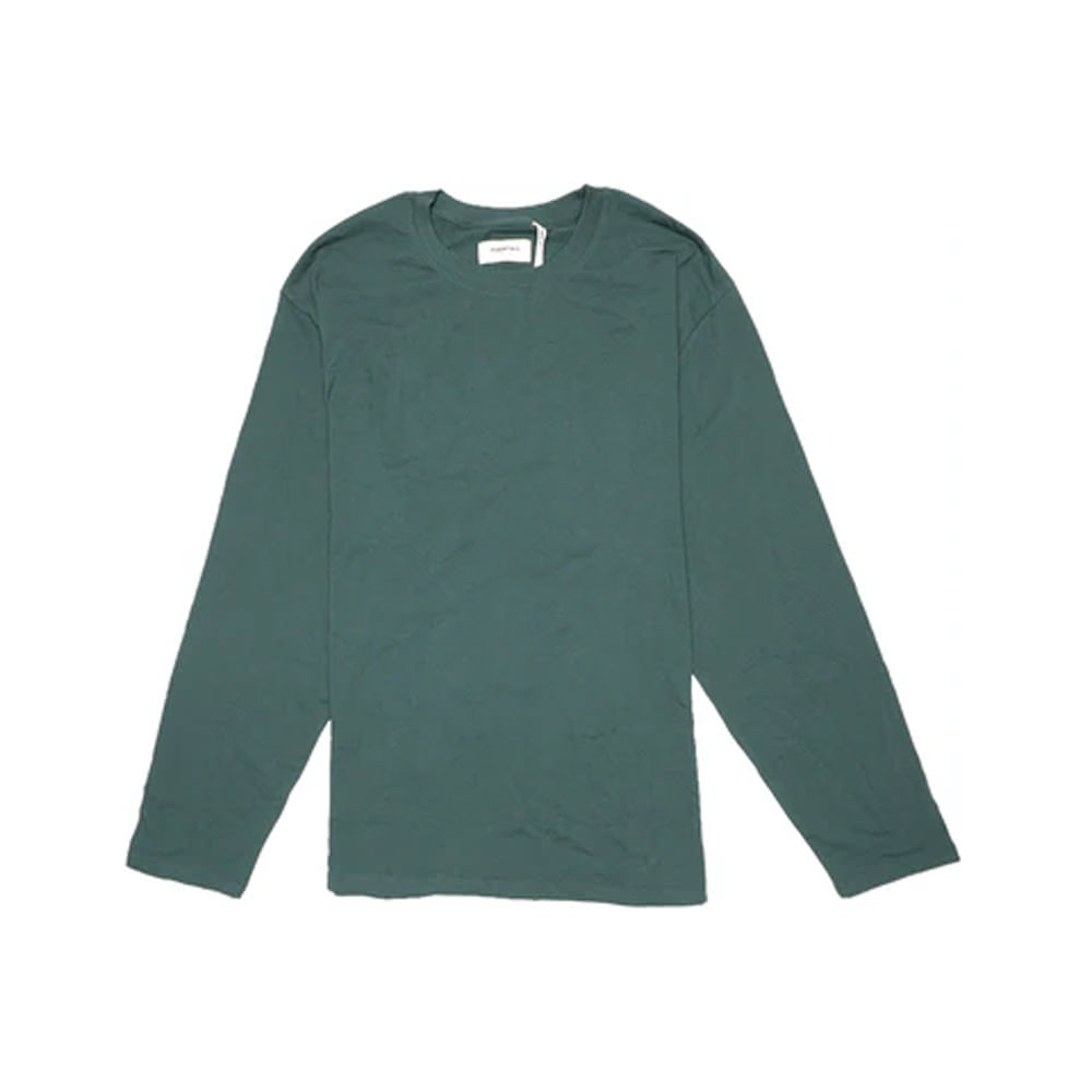 Fear of God Essentials Boxy Graphic Long Sleeve T-shirt GreenFear of ...