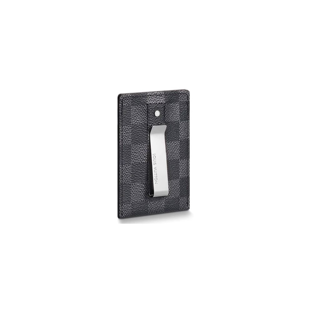 Louis Vuitton Prince Card Holder With Bill Clip Damier Graphite Gray for Men