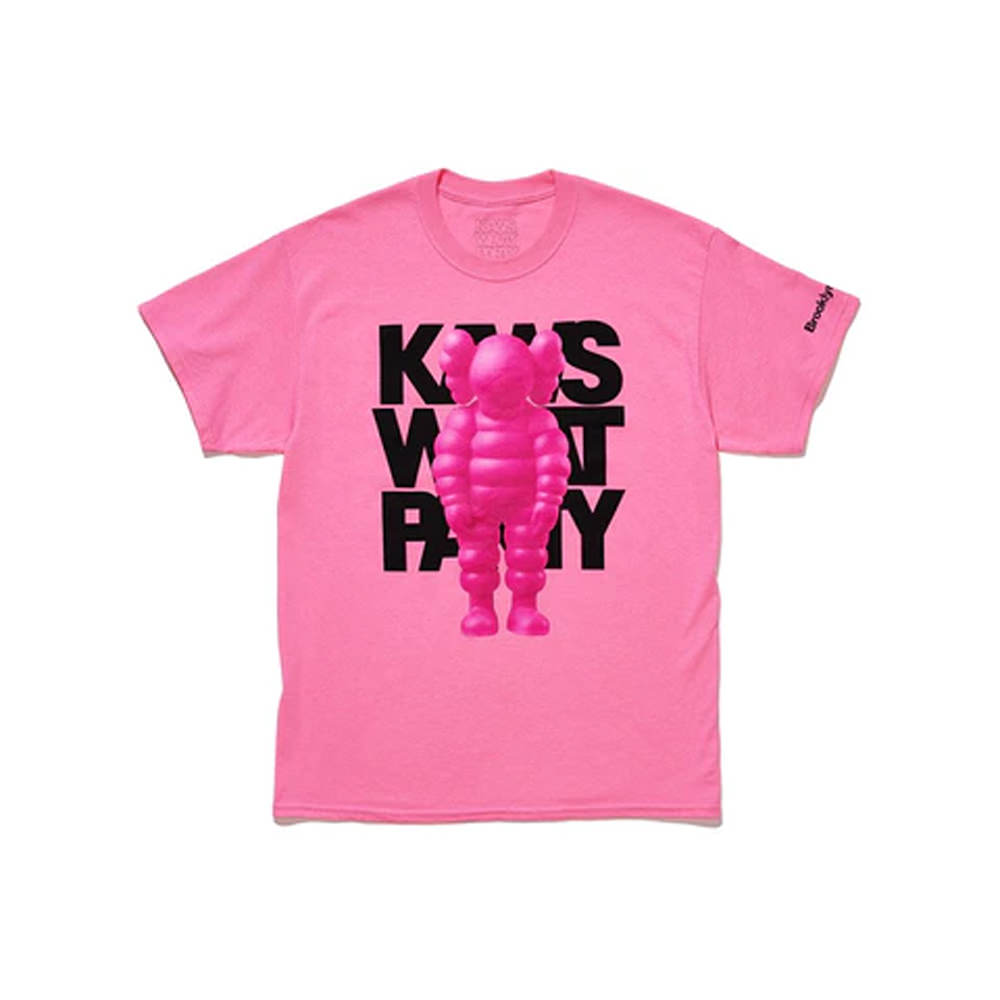KAWS Brooklyn Museum WHAT PARTY T-shirt PinkKAWS Brooklyn Museum WHAT PARTY  T-shirt Pink - OFour