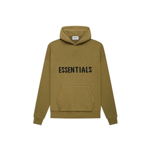 Fear of God Essentials Knit Pullover Hoodie Amber