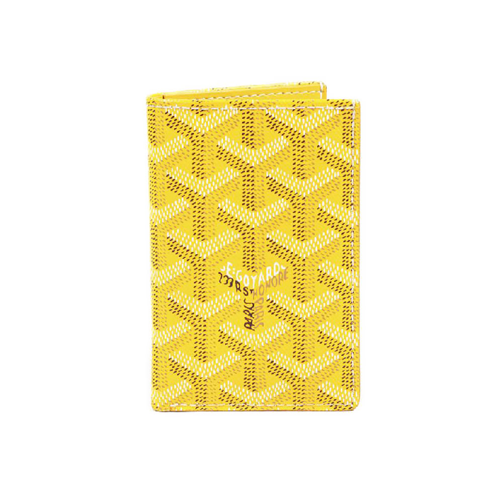 Goyard Saint Sulpice Card Holder Goyardine Yellow
