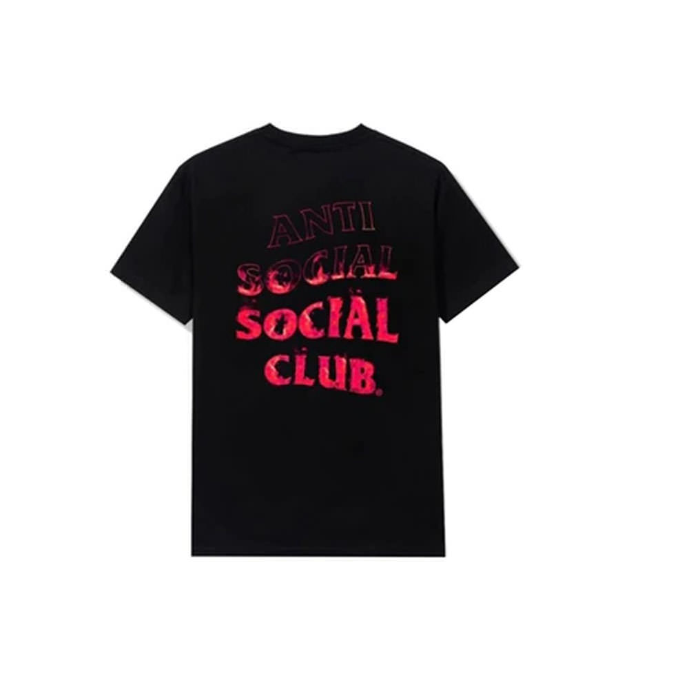Anti Social Social Club A Fire Inside Pink Flame Tee Black