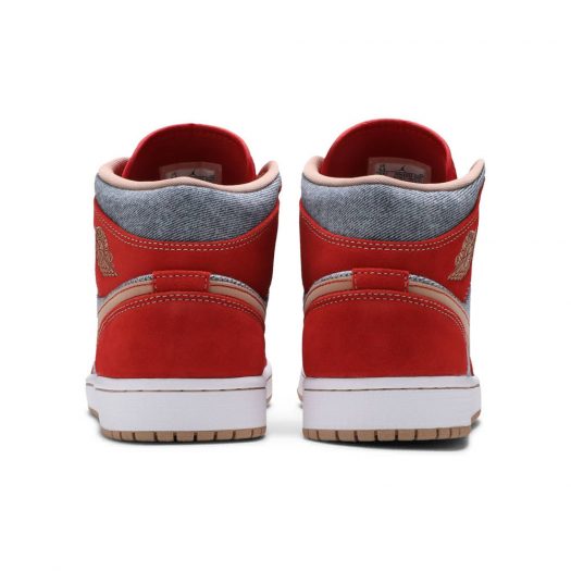 Jordan 1 Mid Denim Red
