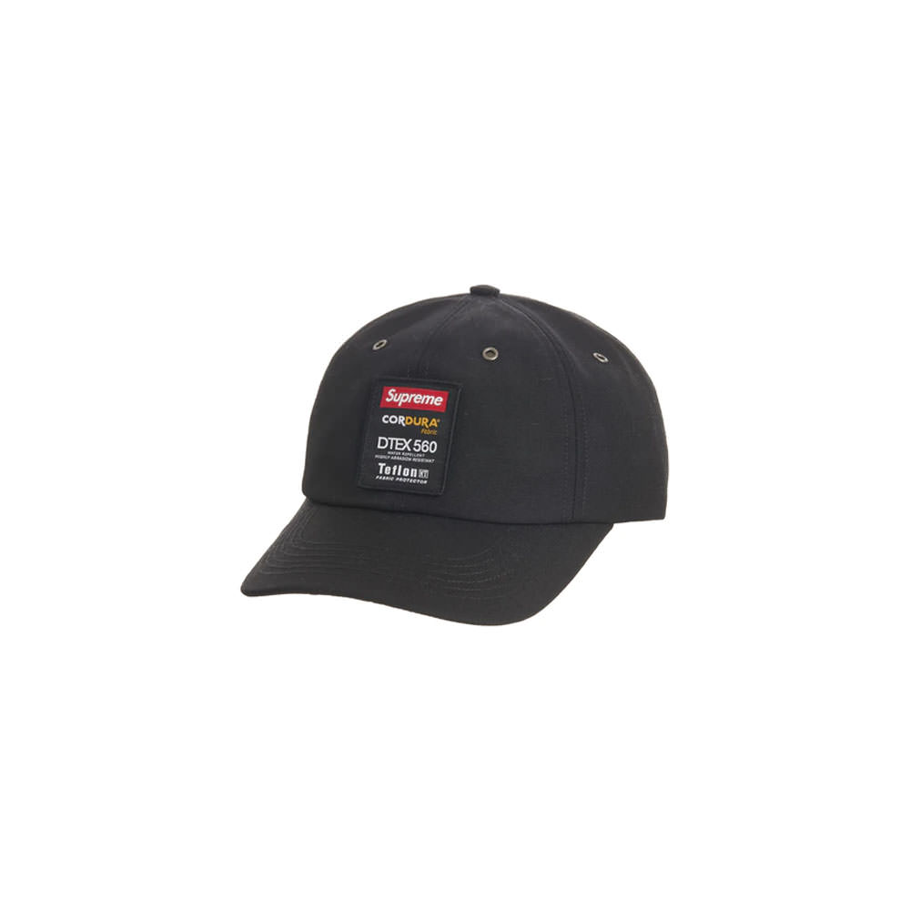 Supreme Cordura Teflon Label 6-Panel BlackSupreme Cordura Teflon