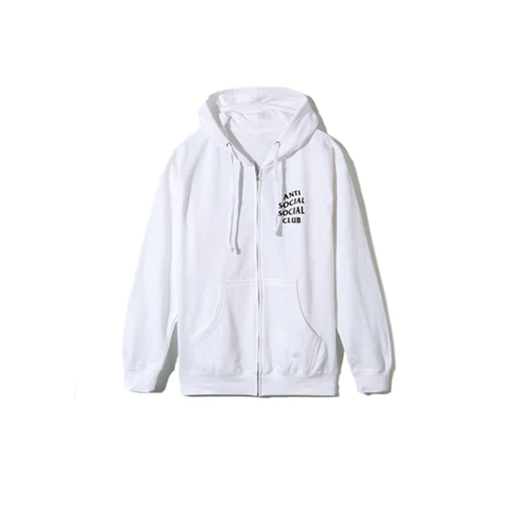 Anti Social Social Club Masochism Zip Up Hoodie WhiteAnti Social