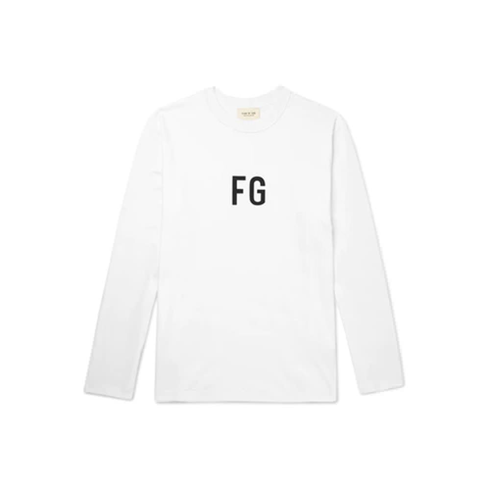 Fear of God Long Sleeve ‘FG’ T-shirt White/BlackFear of God Long Sleeve ...