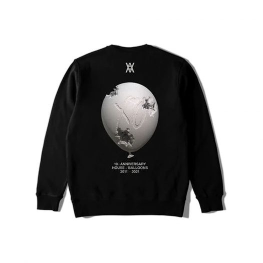 The Weeknd x Daniel Arsham House Of Balloons Eroded Balloon Crewneck Sweater Black