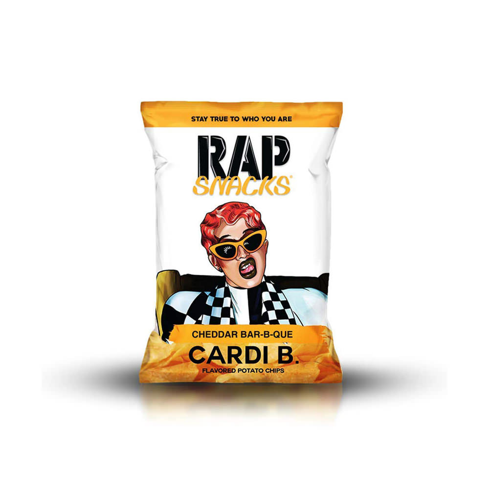 Rap Snacks 1 oz Potato Chip Bags (Cardi B Cheddar BarBQue 23g)Rap